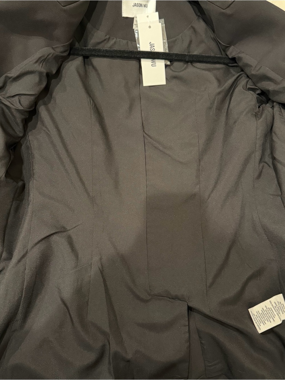 NWT Jason Wu Black Peak Lapel Blazer Gold Buttons Size 6 - Picture 10 of 10